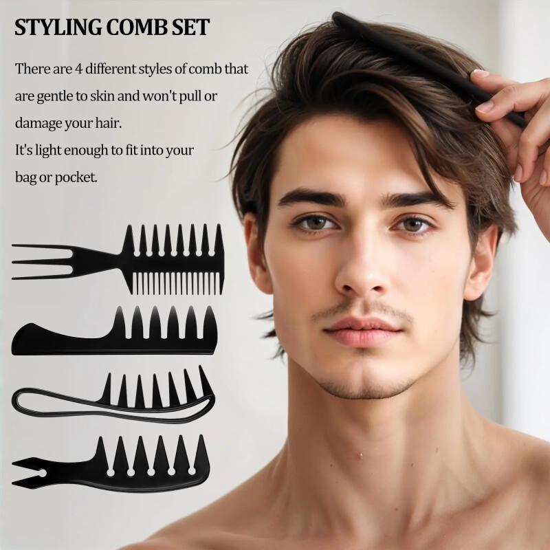Men'S Grooming Brush - مجموعة أمشاط تصفيف الشعر للرجال من