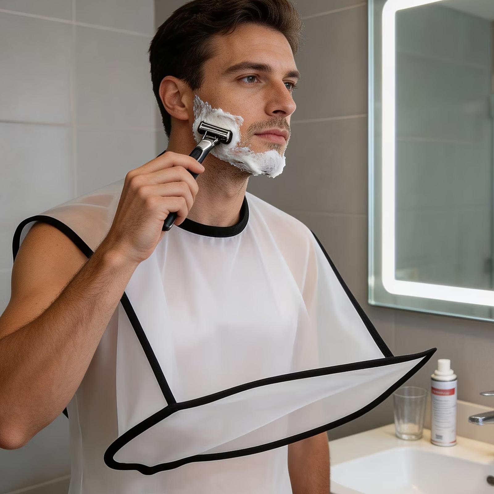 Men Grooming Home - مريلة حلاقة قابلة للطي لالتقاط شعر