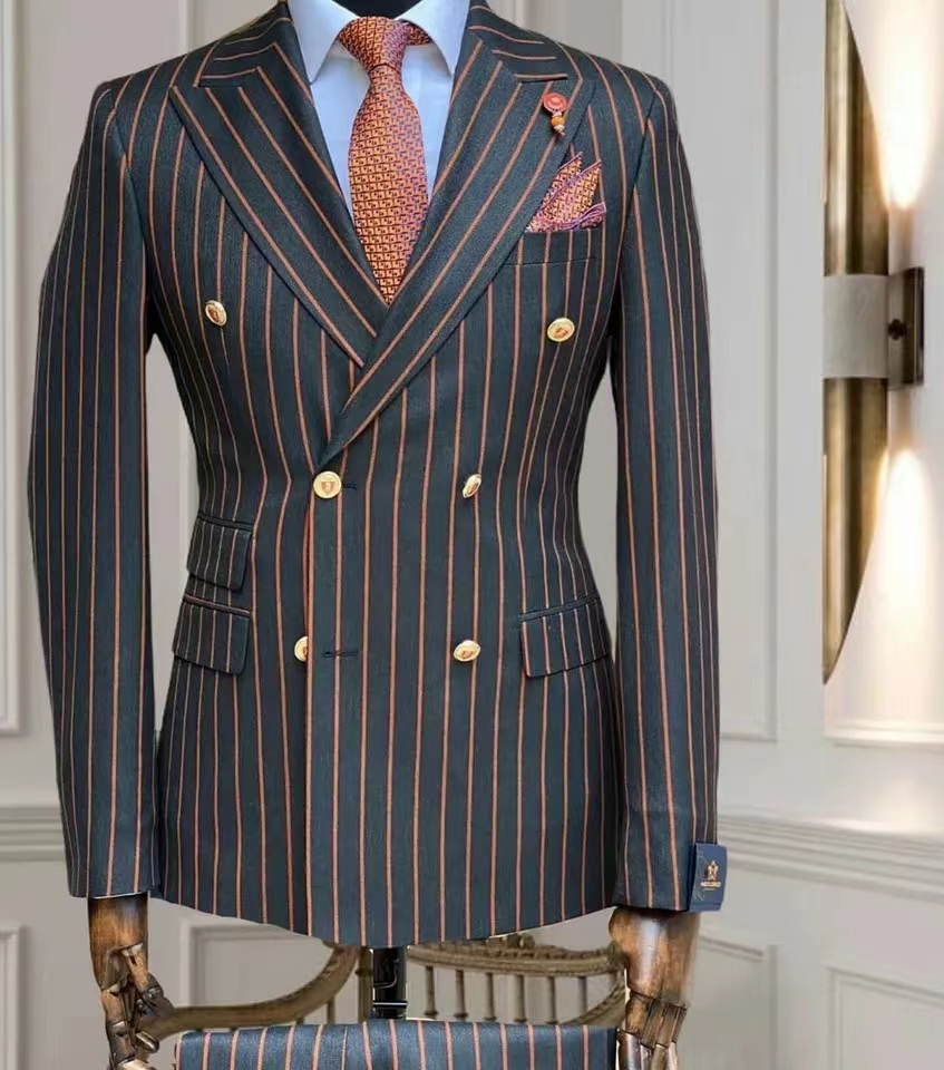 Men Grooming Outfit - Allingentle الرجال الدعاوى شريط الأعمال السترة