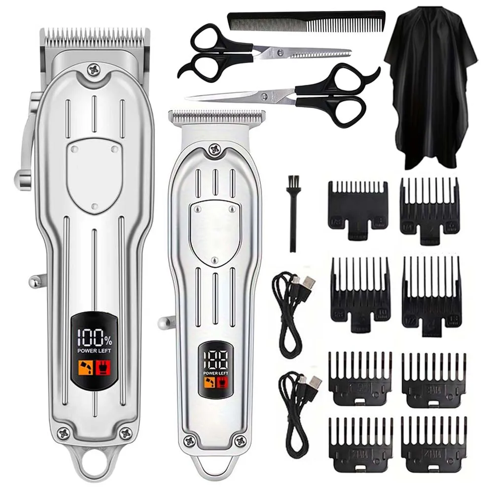 Men Grooming Home - ماكينة حلاقة كهربائية مع شاشة رقمية