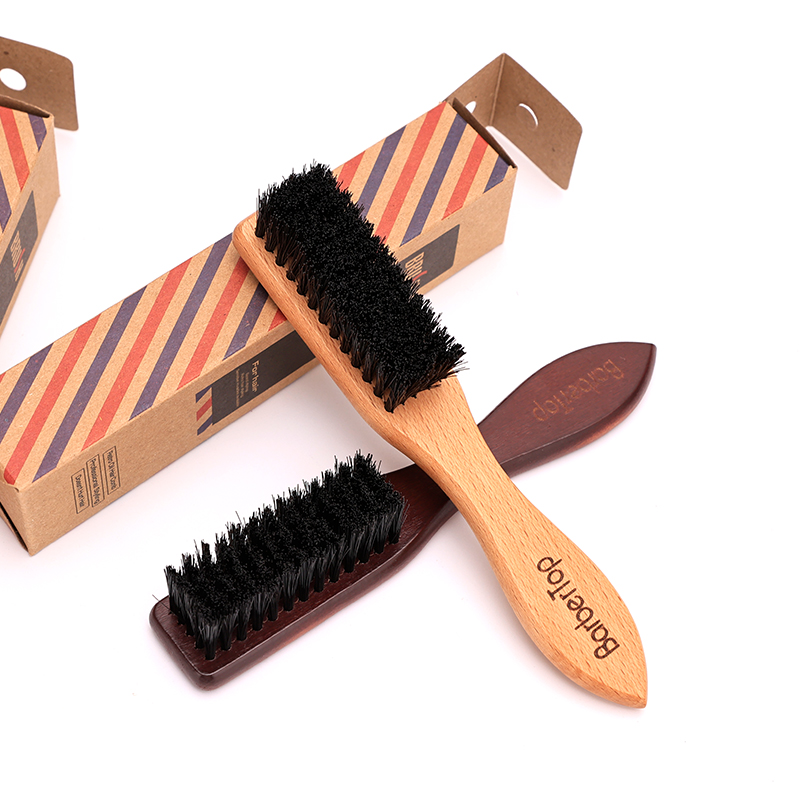 Men'S Grooming Brush - Barbertop الرجال اللحية فرشاة مقبض خشبي