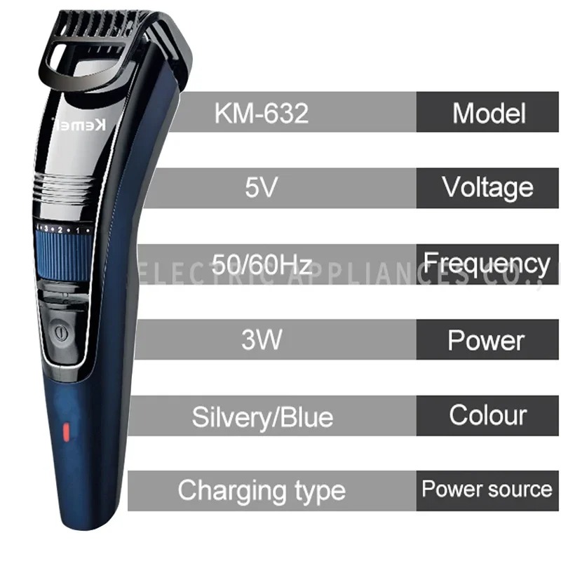Kemei 632 0.5-10 مللي متر قابل - مراجعة Men'S Face Grooming وسعره