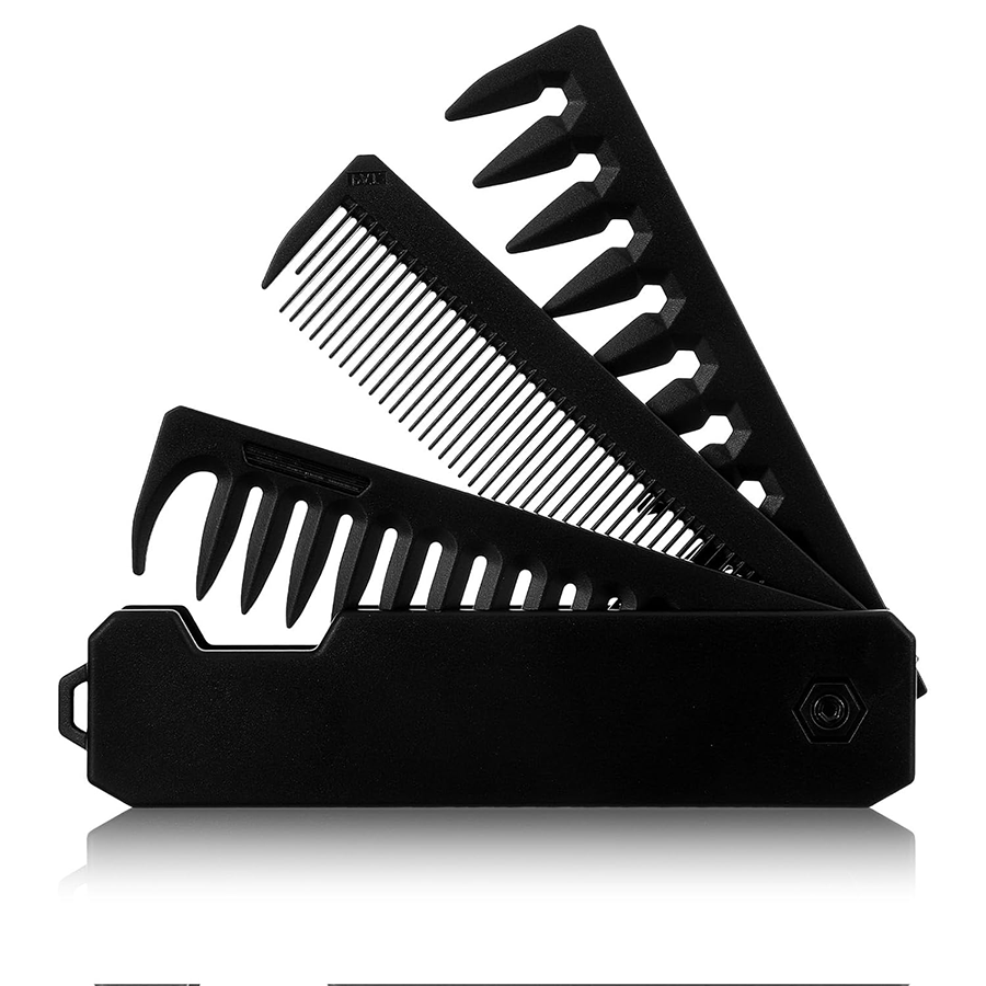 فرشاة شعر للسفر 3 في 1، مشط قا - مراجعة Men'S Grooming Brush وسعره