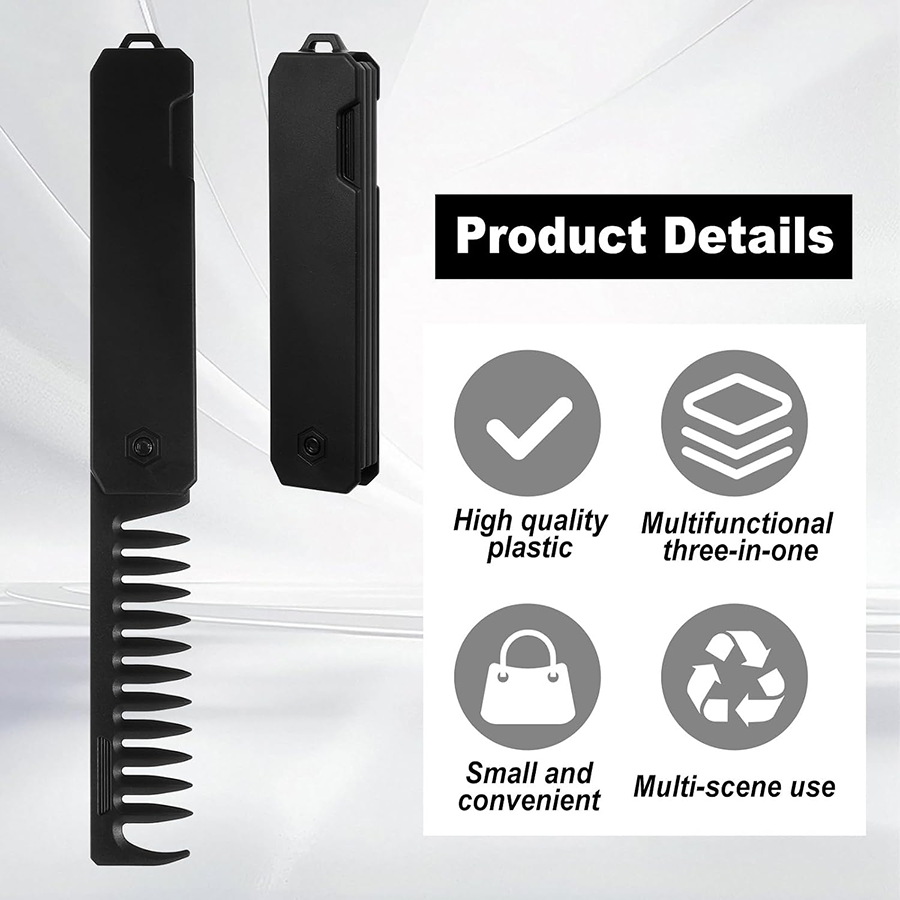 فرشاة شعر للسفر 3 في 1، مشط قا - مراجعة Men'S Grooming Brush وسعره