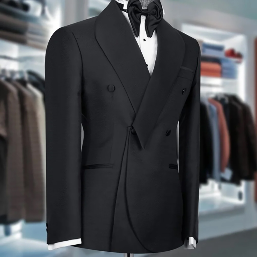 بدلات سوداء للرجال شال طية صدر - مراجعة Men Grooming Outfit وسعره